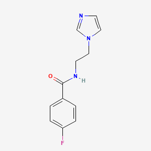 molecular formula C12H12FN3O B14913299 n-(2-(1h-Imidazol-1-yl)ethyl)-4-fluorobenzamide 