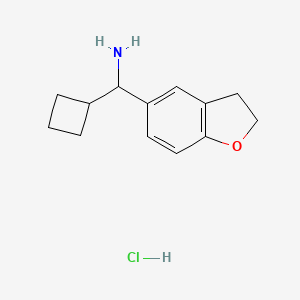 molecular formula C13H18ClNO B1491330 Cyclobutyl(2,3-dihydrobenzofuran-5-yl)methanamine hydrochloride CAS No. 1864014-61-8