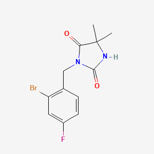 3-(2-Bromo-4-fluorobenzyl)-5,5-dimethylimidazolidine-2,4-dione