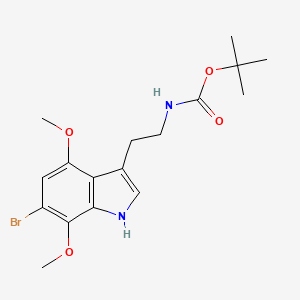 molecular formula C17H23BrN2O4 B14913311 tert-Butyl (2-(6-bromo-4,7-dimethoxy-1H-indol-3-yl)ethyl)carbamate 