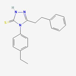 4-(4-ethylphenyl)-5-(2-phenylethyl)-4H-1,2,4-triazole-3-thiol