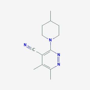 5,6-Dimethyl-3-(4-methylpiperidin-1-yl)pyridazine-4-carbonitrile