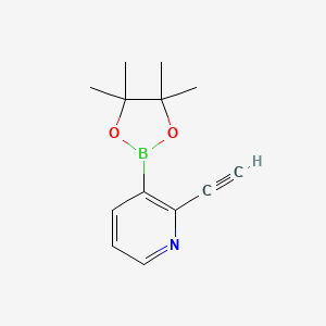 molecular formula C13H16BNO2 B14913345 2-Ethynyl-3-(4,4,5,5-tetramethyl-1,3,2-dioxaborolan-2-yl)pyridine 