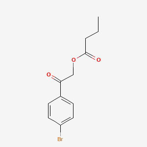 molecular formula C12H13BrO3 B14913374 4-Bromophenacyl butanoate 