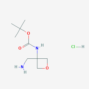 tert-Butyl N-[3-(aminomethyl)oxetan-3-yl]carbamate hydrochloride