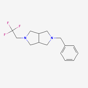 molecular formula C15H19F3N2 B1491341 2-Benzyl-5-(2,2,2-trifluoroethyl)octahydropyrrolo[3,4-c]pyrrole CAS No. 2098005-08-2