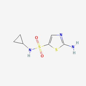 molecular formula C6H9N3O2S2 B1491343 2-amino-N-cyclopropylthiazole-5-sulfonamide CAS No. 1935338-76-3