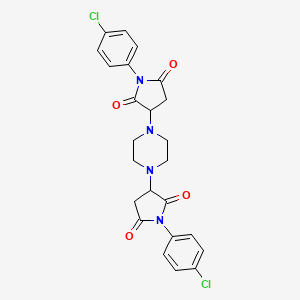 3,3'-Piperazine-1,4-diylbis[1-(4-chlorophenyl)pyrrolidine-2,5-dione]