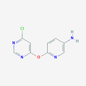 molecular formula C9H7ClN4O B1491350 6-(6-Chloropyrimidin-4-yl)oxypyridin-3-amine CAS No. 1529768-38-4