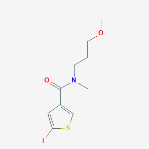 molecular formula C10H14INO2S B14913557 5-iodo-N-(3-methoxypropyl)-N-methylthiophene-3-carboxamide 