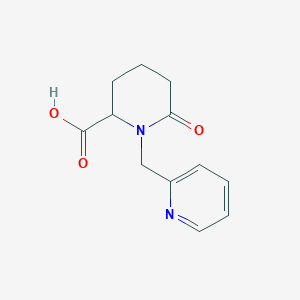 6-Oxo-1-(pyridin-2-ylmethyl)piperidine-2-carboxylic acid