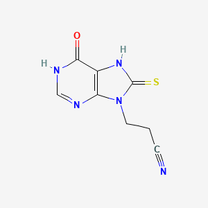 3-(8-Mercapto-6-oxo-1,6-dihydro-purin-9-yl)-propionitrile