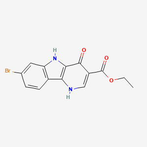 molecular formula C14H11BrN2O3 B14913603 Ethyl 7-bromo-4-oxo-4,5-dihydro-1H-pyrido[3,2-b]indole-3-carboxylate 