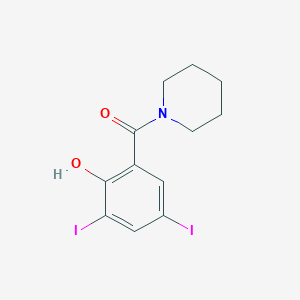 molecular formula C12H13I2NO2 B14913613 (2-Hydroxy-3,5-diiodophenyl)(piperidin-1-yl)methanone 