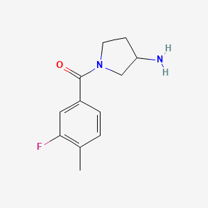 molecular formula C12H15FN2O B1491362 (3-Aminopyrrolidin-1-yl)(3-fluoro-4-methylphenyl)methanone CAS No. 1250236-90-8