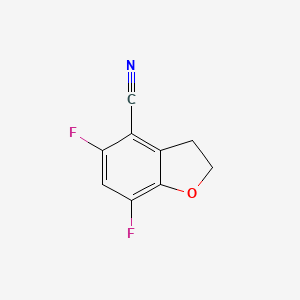 molecular formula C9H5F2NO B14913623 5,7-Difluoro-2,3-dihydrobenzofuran-4-carbonitrile 