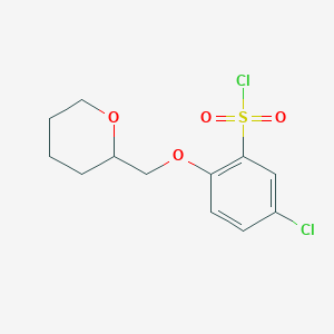 5-Chloro-2-(oxan-2-ylmethoxy)benzene-1-sulfonyl chloride