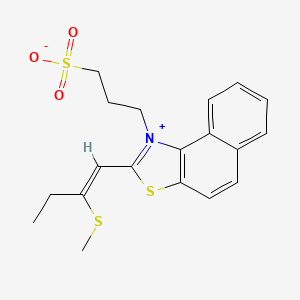 molecular formula C19H21NO3S3 B14913635 3-{2-[(1Z)-2-(methylsulfanyl)but-1-en-1-yl]naphtho[1,2-d][1,3]thiazol-1-ium-1-yl}propane-1-sulfonate 