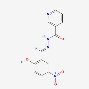 N'-[(E)-(2-hydroxy-5-nitrophenyl)methylidene]pyridine-3-carbohydrazide