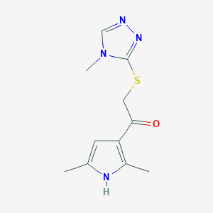 1-(2,5-Dimethyl-1h-pyrrol-3-yl)-2-((4-methyl-4h-1,2,4-triazol-3-yl)thio)ethan-1-one