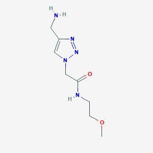 2-[4-(aminomethyl)-1H-1,2,3-triazol-1-yl]-N-(2-methoxyethyl)acetamide