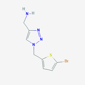 molecular formula C8H9BrN4S B1491372 {1-[(5-bromothiophen-2-yl)methyl]-1H-1,2,3-triazol-4-yl}methanamine CAS No. 1247798-79-3