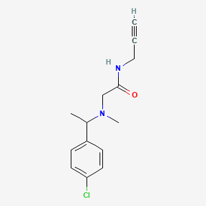 molecular formula C14H17ClN2O B14913726 2-((1-(4-Chlorophenyl)ethyl)(methyl)amino)-N-(prop-2-yn-1-yl)acetamide 