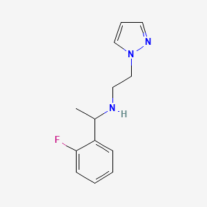 molecular formula C13H16FN3 B14913737 n-(2-(1h-Pyrazol-1-yl)ethyl)-1-(2-fluorophenyl)ethan-1-amine 