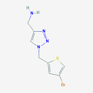 {1-[(4-bromothiophen-2-yl)methyl]-1H-1,2,3-triazol-4-yl}methanamine