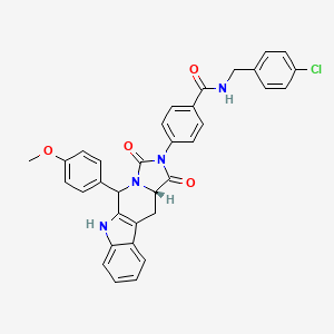 N-[(4-chlorophenyl)methyl]-4-[(15S)-10-(4-methoxyphenyl)-12,14-dioxo-8,11,13-triazatetracyclo[7.7.0.02,7.011,15]hexadeca-1(9),2,4,6-tetraen-13-yl]benzamide