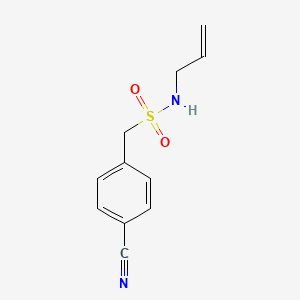 molecular formula C11H12N2O2S B14913752 n-Allyl-1-(4-cyanophenyl)methanesulfonamide 