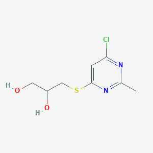 3-((6-Chloro-2-methylpyrimidin-4-yl)thio)propane-1,2-diol