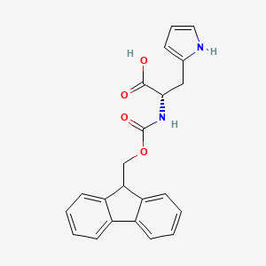 molecular formula C22H20N2O4 B14913778 (S)-2-((((9H-Fluoren-9-yl)methoxy)carbonyl)amino)-3-(1H-pyrrol-2-yl)propanoic acid 