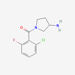 molecular formula C11H12ClFN2O B1491378 (3-Aminopyrrolidin-1-yl)(2-chloro-6-fluorophenyl)methanone CAS No. 1248997-98-9