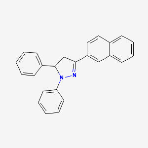 molecular formula C25H20N2 B14913812 3-(naphthalen-2-yl)-1,5-diphenyl-4,5-dihydro-1H-pyrazole 