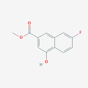 molecular formula C12H9FO3 B14913815 Methyl 7-fluoro-4-hydroxy-2-naphthoate 