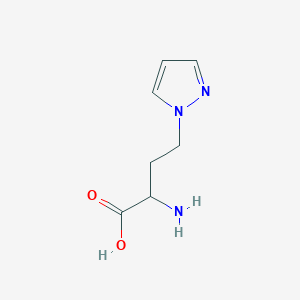 molecular formula C7H11N3O2 B1491385 2-氨基-4-(1H-吡唑-1-基)丁酸 CAS No. 1249084-32-9