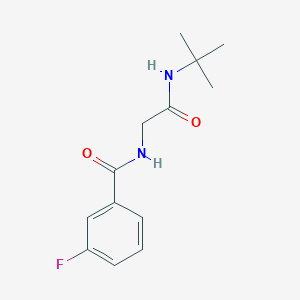 molecular formula C13H17FN2O2 B14913864 n-(2-(Tert-butylamino)-2-oxoethyl)-3-fluorobenzamide 