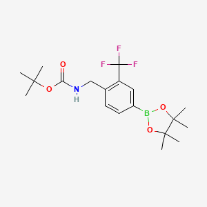 tert-Butyl (4-(4,4,5,5-tetramethyl-1,3,2-dioxaborolan-2-yl)-2-(trifluoromethyl)benzyl)carbamate