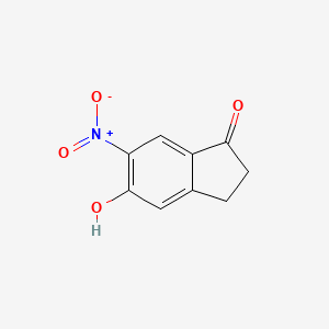 molecular formula C9H7NO4 B14913870 1H-Inden-1-one, 2,3-dihydro-5-hydroxy-6-nitro- 