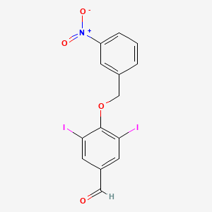 3,5-Diiodo-4-[(3-nitrobenzyl)oxy]benzaldehyde