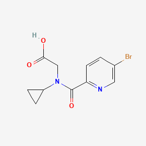 molecular formula C11H11BrN2O3 B14913889 n-(5-Bromopicolinoyl)-n-cyclopropylglycine 