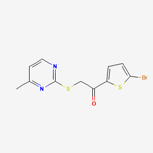 1-(5-Bromothiophen-2-yl)-2-((4-methylpyrimidin-2-yl)thio)ethan-1-one