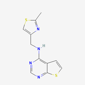 molecular formula C11H10N4S2 B14913900 n-((2-Methylthiazol-4-yl)methyl)thieno[2,3-d]pyrimidin-4-amine 