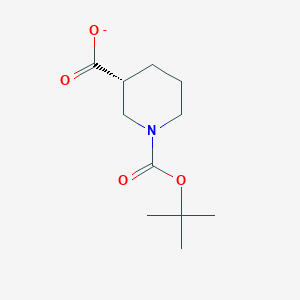 molecular formula C11H18NO4- B14913905 (3R)-1-[(2-methylpropan-2-yl)oxycarbonyl]piperidine-3-carboxylate 