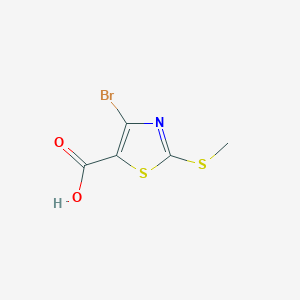 molecular formula C5H4BrNO2S2 B14913915 4-Bromo-2-(methylthio)thiazole-5-carboxylic acid 