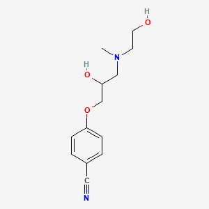 molecular formula C13H18N2O3 B14913922 4-(2-Hydroxy-3-((2-hydroxyethyl)(methyl)amino)propoxy)benzonitrile 