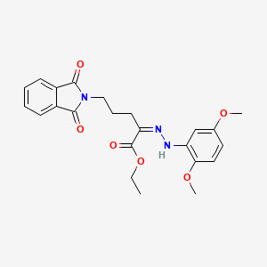 ethyl (2Z)-2-[2-(2,5-dimethoxyphenyl)hydrazinylidene]-5-(1,3-dioxo-1,3-dihydro-2H-isoindol-2-yl)pentanoate