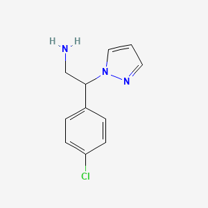 2-(4-chlorophenyl)-2-(1H-pyrazol-1-yl)ethan-1-amine
