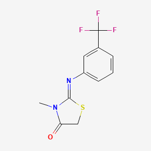 (2Z)-3-methyl-2-{[3-(trifluoromethyl)phenyl]imino}-1,3-thiazolidin-4-one